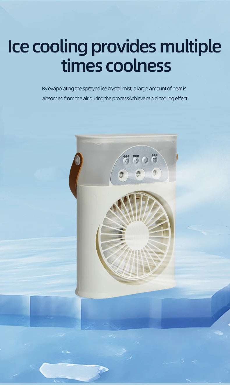Misting fan cooling small fan rechargeable models humidification office desktop small electric fan summer cooling