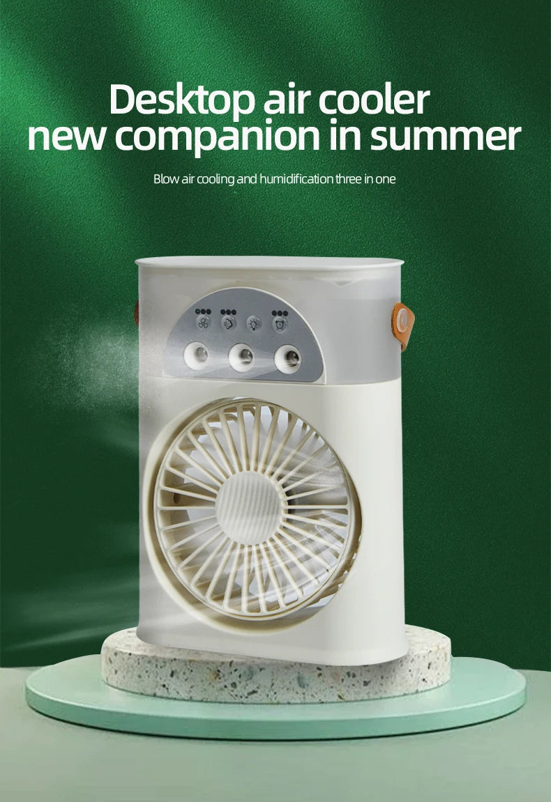 Misting fan cooling small fan rechargeable models humidification office desktop small electric fan summer cooling