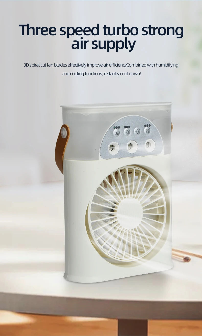 Misting fan cooling small fan rechargeable models humidification office desktop small electric fan summer cooling
