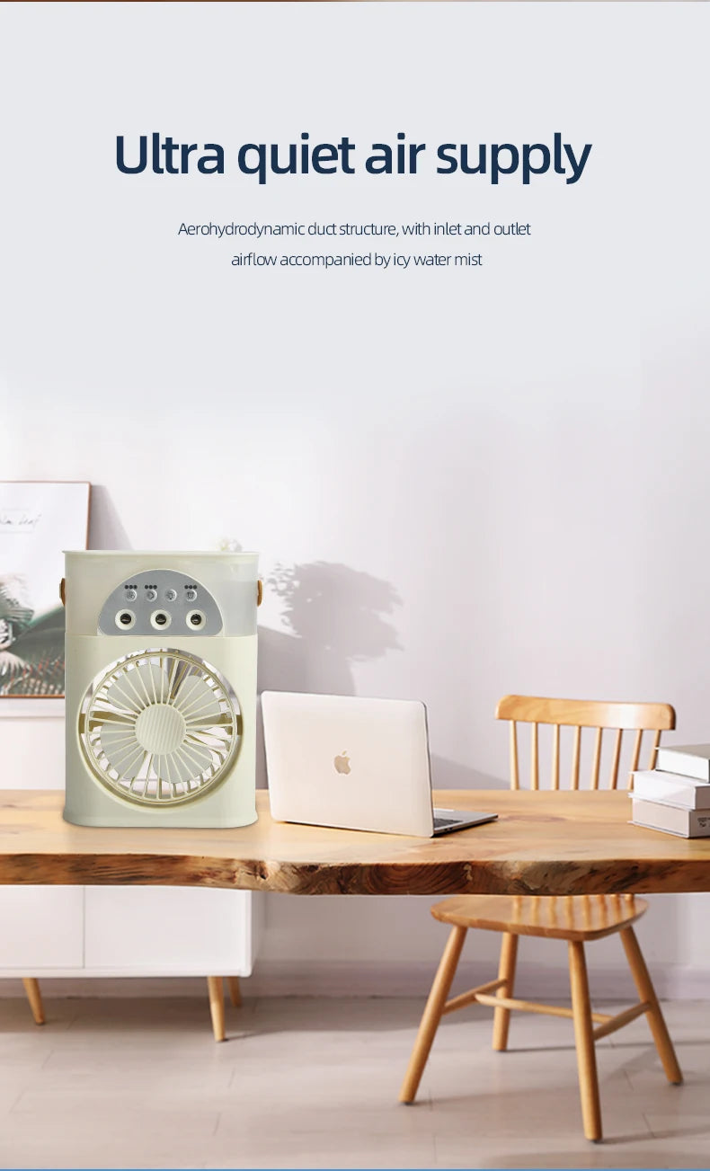 Misting fan cooling small fan rechargeable models humidification office desktop small electric fan summer cooling