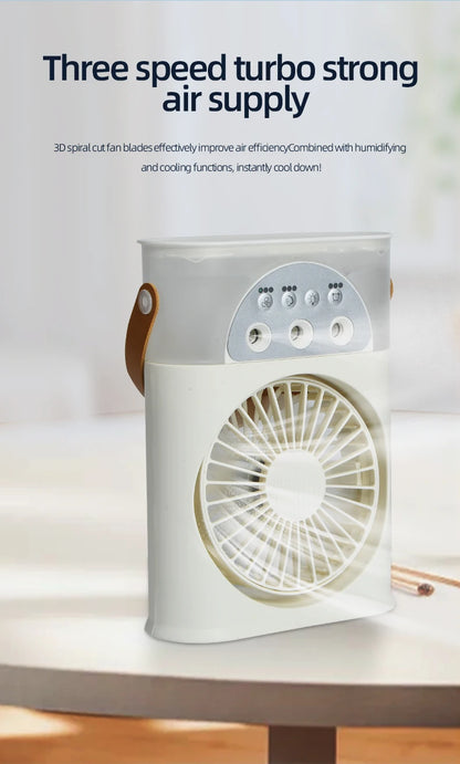 Misting fan cooling small fan rechargeable models humidification office desktop small electric fan summer cooling